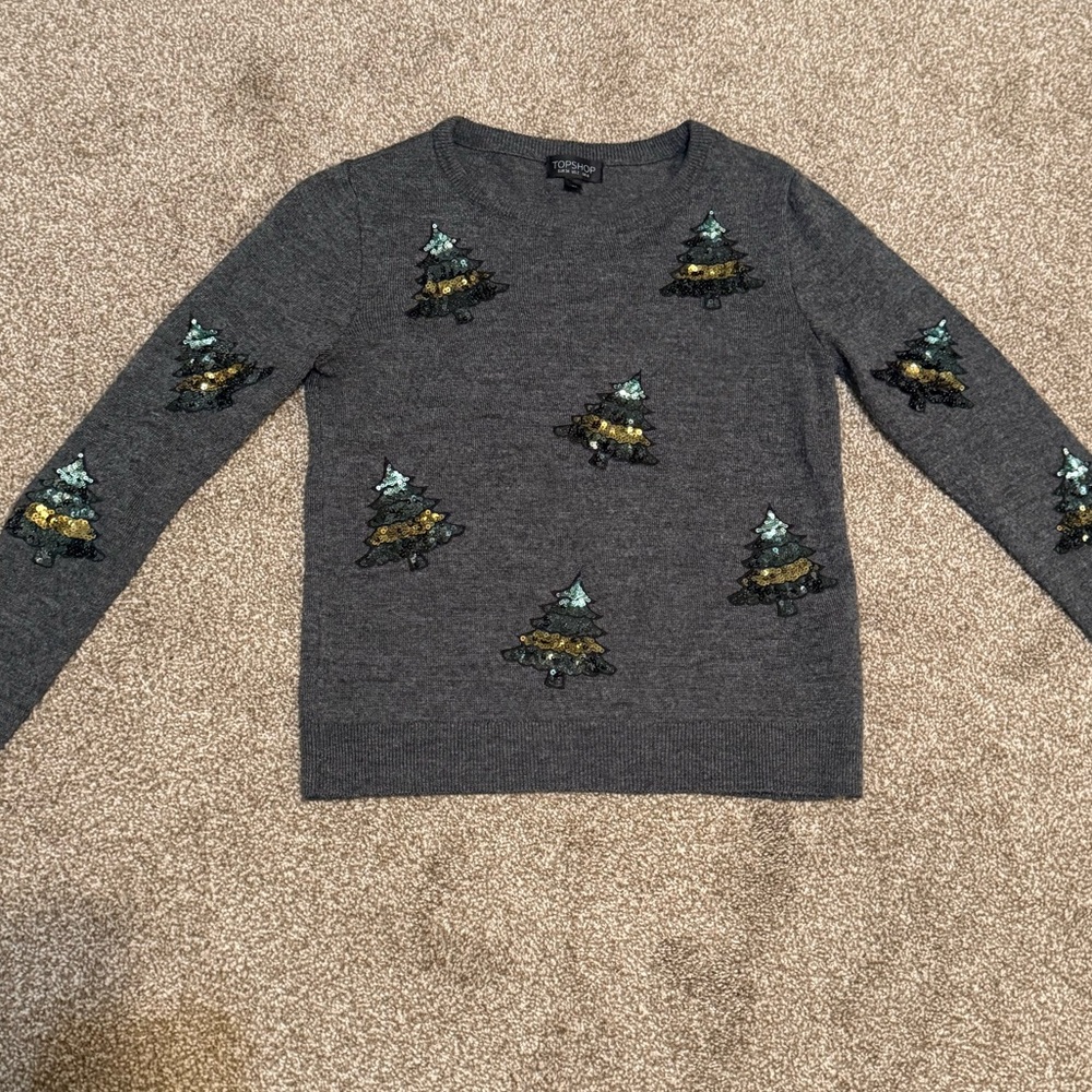 Topshop Christmas Tree Sweater